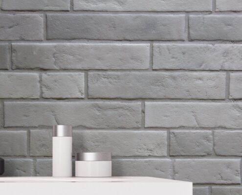 Tile Brick_Greige Matt_Damask_Gallery 2