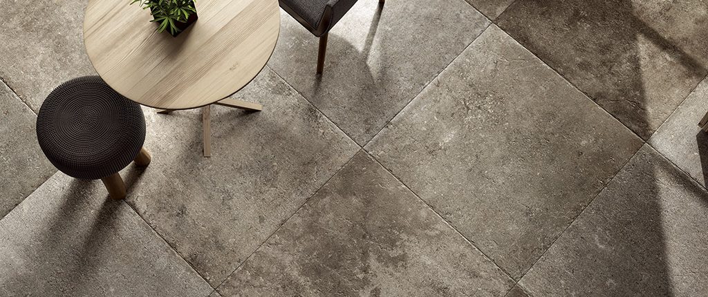 No.2 Moka gres porcellanato tiles like stone by Damask_2_moka
