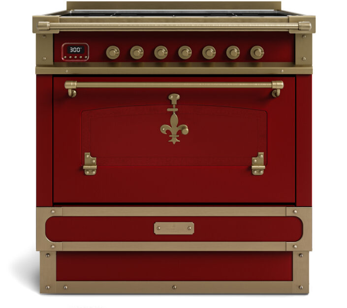 metal handmade kitchen_burgundi red_90cm_TYPE C_Damask