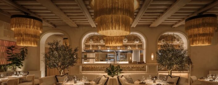 cement breeze blocks_CYCLADES and ISTIRA_Damask_FENIX RESTAURANT MAYFAIR LONDON_9